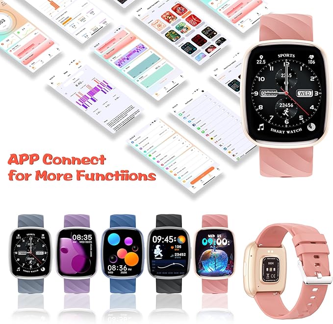 Smart Watch for Kids Fitness Activity Tracker for Boys Girls, Waterproof, Puzzle Games, Alarm Music, Sport Mode, Heart Rate, Sleep, Pedometer, Children Smartwatch Birthday Gift for Teens, Gold