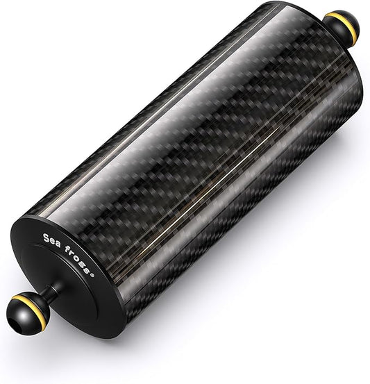 Sea frogs Carbon Fiber Float Arm D80mm, 10'', for Ultralight, Aquatic Arm, Buoyancy Provided 900g, Underwater Camera System Diving Tray Video Light/Strobe GA-11