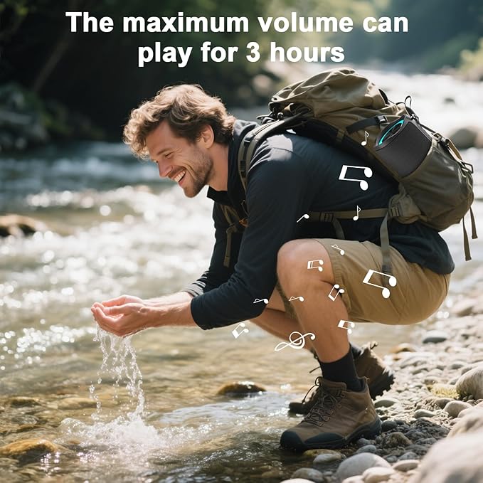 Speaker, Portable Wireless Speaker Waterproof IPX5 Bluetooth 5.3 Speakers Loud Stereo Sound with LED Light TWS Speakers Suitable for Travel, Home and Outdoor Travel, Black(06A)