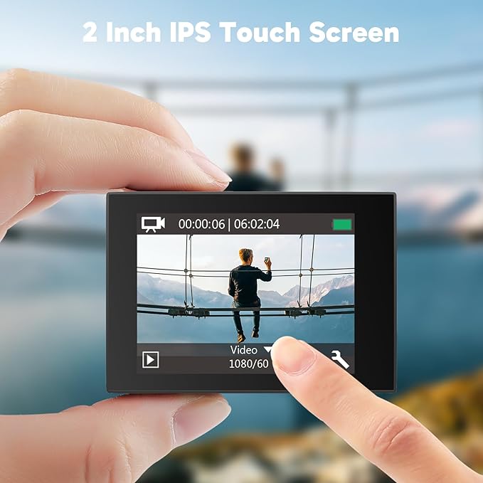 AKASO EK7000 Pro 4K30fps Action Camera with Touch Screen EIS 131ft Waterproof Underwater Camera Remote Control 5X Zoom with Helmet Accessories Kit (Standalone)