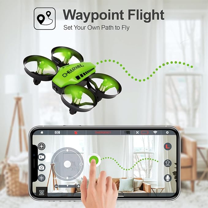 Cheerwing CW10 Mini Drone for Kids WiFi FPV Drone with Camera, RC Drone Gift Toy for Boys and Girls with Auto Hovering, Voice Control