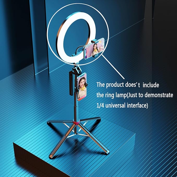 72" Cell Phone Selfie Stick Tripod,Smartphone Stand All-in-1 with Remote,Portable,Lightweight,Extendable for iPhone, Video Recording,Camera,Vlogging, Live Streaming,Black Aluminum