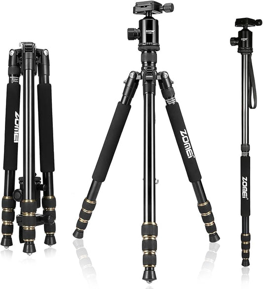 ZOMEI Z688 Travel Camera Tripod Aluminum Alloy Portable Monopod with Ball Head ann Carrying Bag for Canon Nikon Sony DSLR Camera