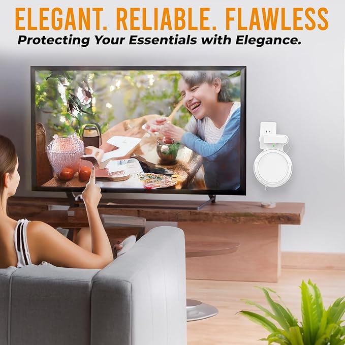 Wall Mount Bracket for TP-Link Deco BE23/BE25/BE3600/BE5000 Mesh WiFi 7 System Network and Power Cord Management Space-Saving TP-Link WiFi 7 Router Wall Mount Bracket (White-2Pack,White)