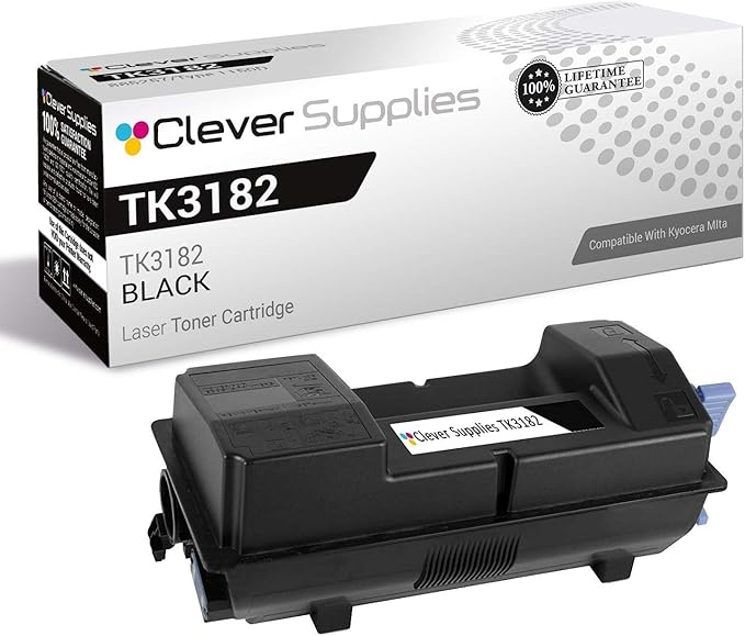 CS Replacement Toner Cartridge Compatible with Kyocera-Mita TK3182 Black ECOSYS P3055dn Black