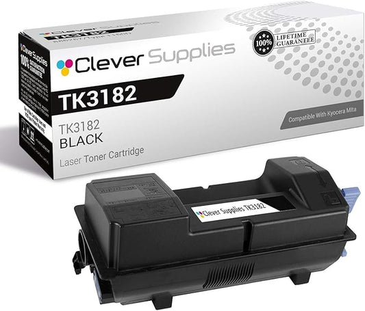 CS Replacement Toner Cartridge Compatible with Kyocera-Mita TK3182 Black ECOSYS P3055dn Black