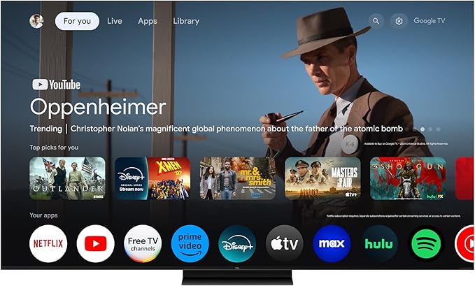 TCL 55-Inch Class QM7K Series QD-Mini LED 4K UHD Google Smart TV Best Premium Mini-LED TV - QLED, 144hz, 240hz Gaming Rate, Anti-Reflective Screen, Bang & Olufsen Audio, Atmos (55QM7K, 2025 Model)