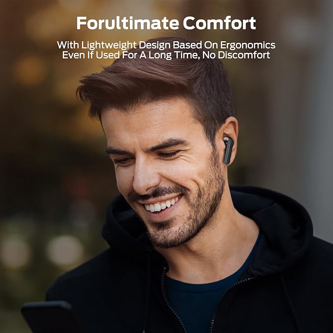 Monster N-Lite Clear Talk Wireless Earbuds Bluetooth 5.3 Headphones with CVC 8.0 Noise Reduction, IPX8 Waterproof in-Ear Stereo Earphones 60H Playtime, Bluetooth Earbuds with Fast Charging for Sport