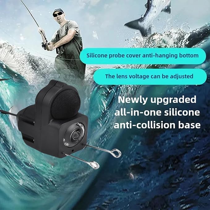 Fishing Camera Waterproof Fish Finder with Enhanced Vision Ultra-Wide Lens, Underwater Fish Finder for Ice, Lake Offshore Angling, IP68 Waterproof Underwater Camera for Fishing, 4.3-Inch