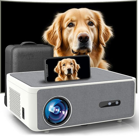 [ 2000 ANSI Auto Focus & Auto Keystone ] Smart 4K Outdoor Projector with WiFi and Bluetooth,4K Movie Projector, 50% Zoom & 30W Speaker,Dust-Proof,Home Theater Projector 4K+ for Phone/TV Stick/PC