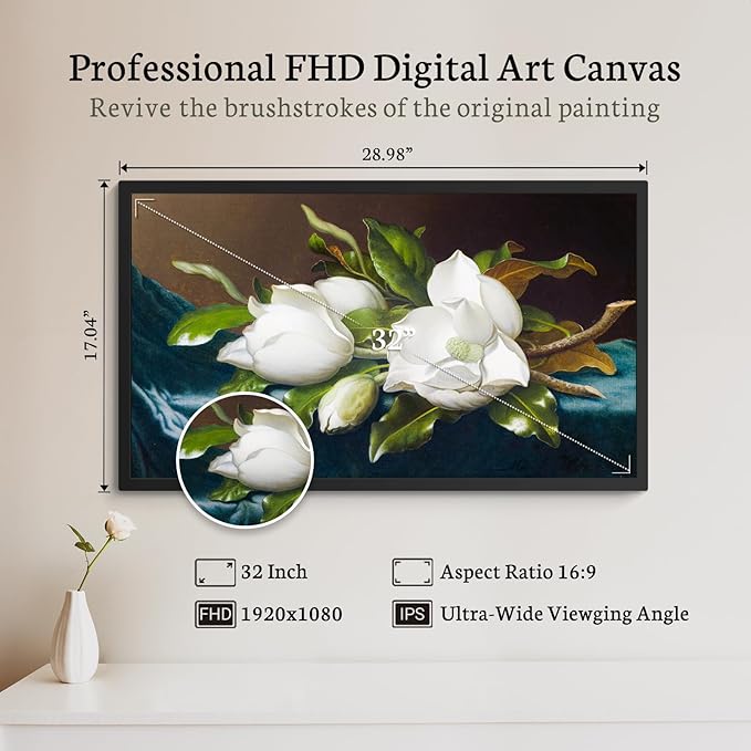 BSIMB 32 Inch Large Digital Picture Frame, Touchscreen 64GB 1920x1080 FHD WiFi Photo Frame Electronic Display Wall Mount Include, Share Pictures/Videos via App/USB/SD, Easy Setup, Gifts for Mom, Black