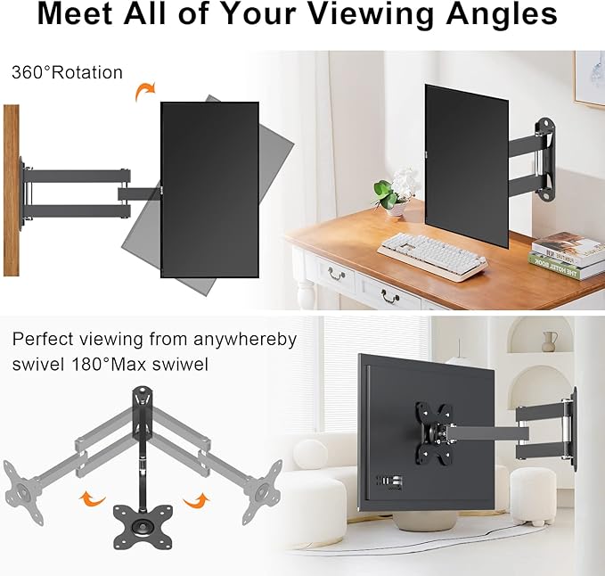 TV Wall Mount, Bracket for Most 13-32 inch LED, LCD Monitor and Plasma TVs, Max VESA 100x100mm by XINLEI (MA1330)