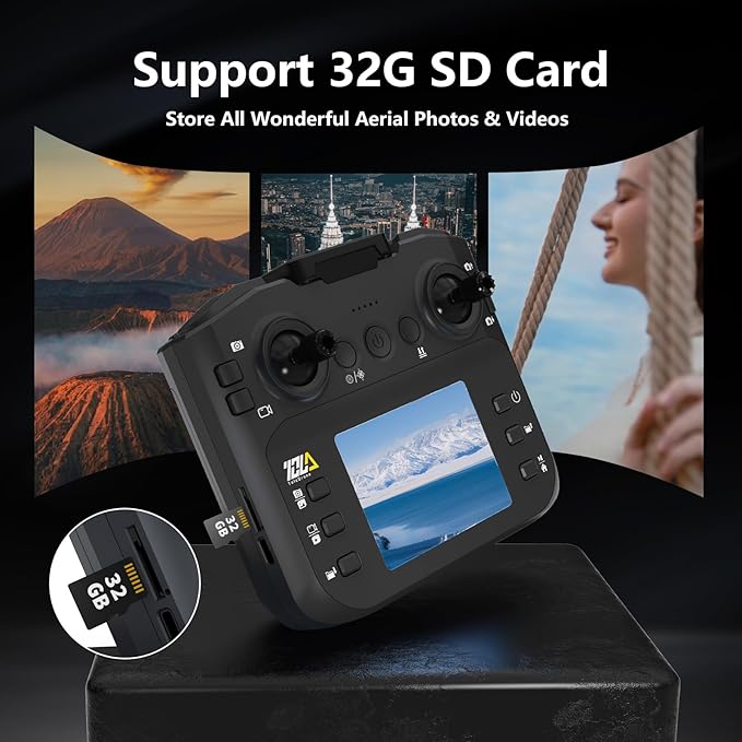 Brushless Motor Drone with LCD Screen Remote Control Drone for Beginners Drones with Camera Foldable RC Quadcopter for Adults TD12LCD