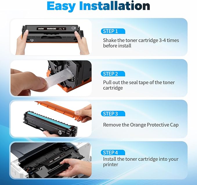 C230 C235 C225 Toner Cartridge (with Chip) Replacement for Xerox C230 C235 C225 006R04383 006R04384 006R04385 006R04386 Compatible with Xerox C230DNI 235DNI Printers