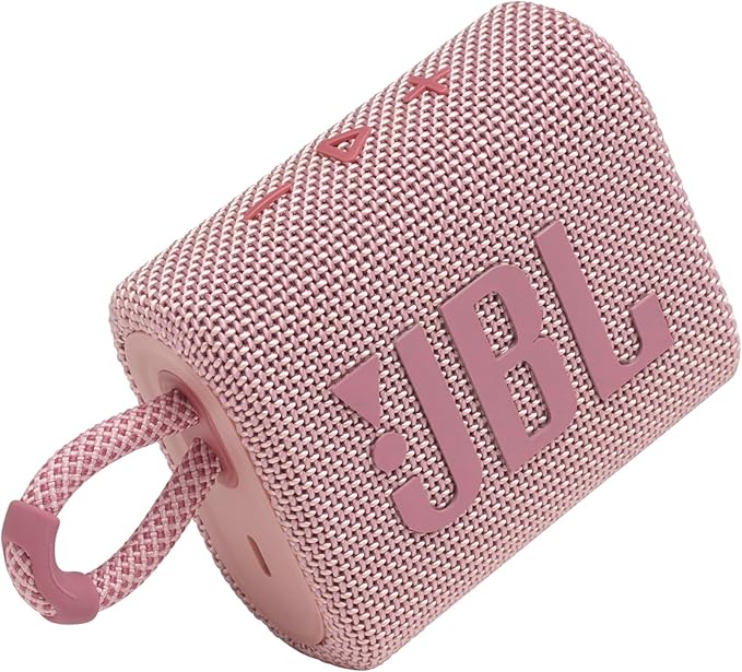 JBL Go 3 - Portable Mini Bluetooth Speaker, big audio and punchy bass, IP67 waterproof and dustproof, 5 hours of playtime, speaker for home, outdoor and travel (Pink)