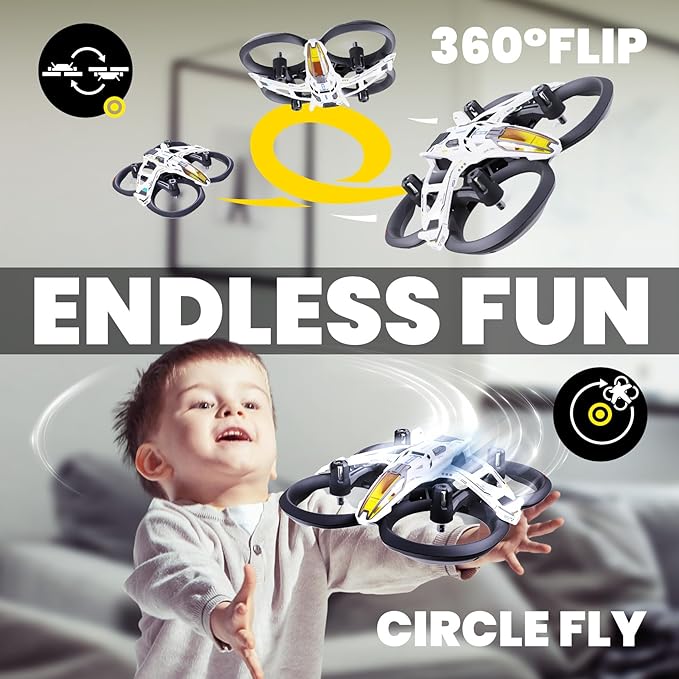 MACH 500 Tiny Drones for Kids, Mini Micro Nano Indoor RC Quadcopter for Age 8-12 10-15 12-14,Kids Drone with LED Light,Optical Flow Positioning,3 Speeds,Toys Gifts for Teen Boys Girls