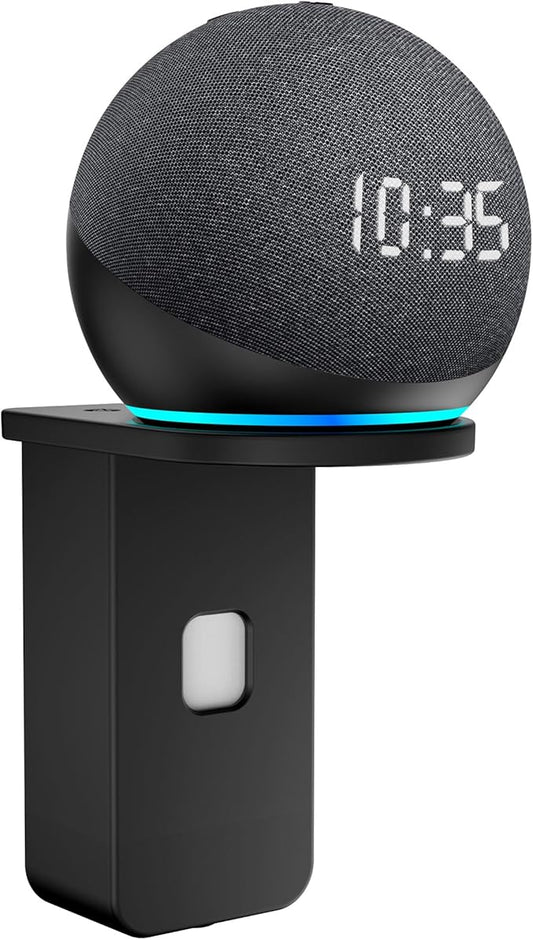 HomeMount Ultimate 3-in-1 Wall Mount for Echo Dot/Pop & Google Nest Mini - Space-Saving Solution with No-Drill Installation, Adjustable Support & Cable Management