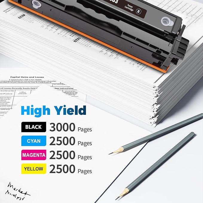 C230 C235 C225 Toner Cartridge (with Chip) Replacement for Xerox C230 C235 C225 006R04383 006R04384 006R04385 006R04386 Compatible with Xerox C230DNI 235DNI Printers