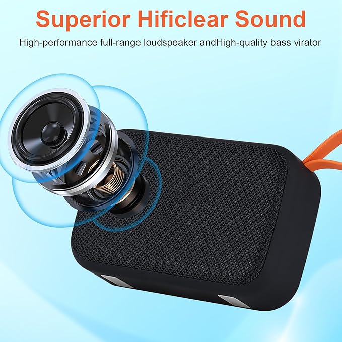Portable Bluetooth Speakers, Wireless Bluetooth Speaker, Deep Bass, Outdoor Speakers with Handle, Supports TF Card for Outdoor
