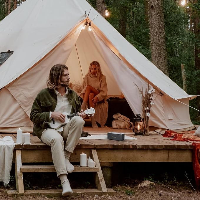 BOGASING Bluetooth Speakers, M5 Portable Wireless Speaker with 40W Loud Stereo Sound & Punchy Bass, 30H Playtime, IPX7 Waterproof, Bluetooth 5.3, EQ, TWS, TF-Card, AUX, USB, for Outdoor Home (Black)