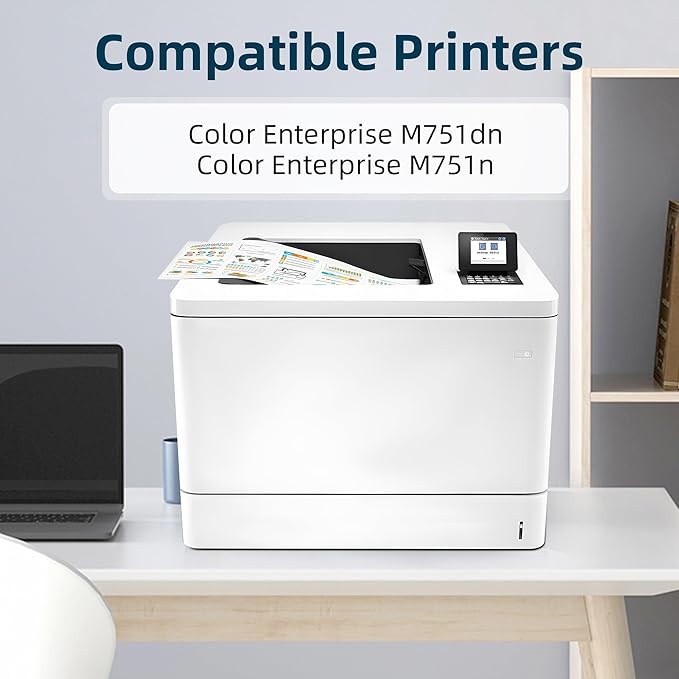 658A Remanufactured Toner Cartridges 4 Pack(with Chip) Compatible with 658A Toner Cartridge W2000A W2001A W2002A W2003A- Working with Color Enterprise M751dn M751n Printer(Black Cyan Yellow Magenta)