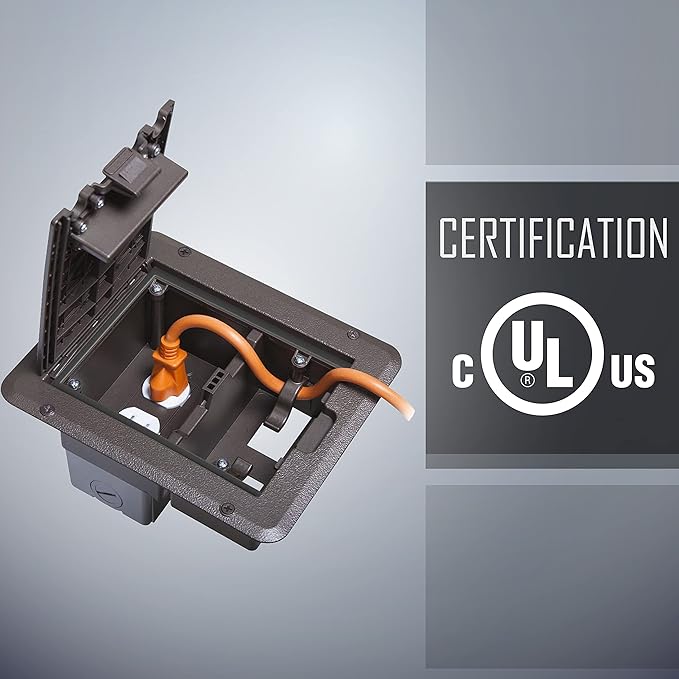 TayMac DOC320Z Deck/Floor Cover, 1-Gang, Bronze