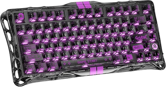 GravaStar Mercury V75 Lite Hall Effect Magnetic Gaming Keyboard – 8KHz Rapid Trigger Wired 75% Keyboard, Adjustable Actuation, Hot-Swappable Switches, Transparent RGB for PC/Mac