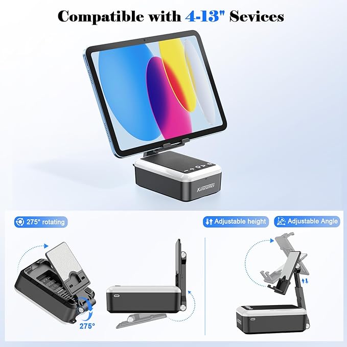 Gift for Men & Women | 3-in-1 Bluetooth Speaker, Cell Phone Stand & Portable Wireless Lanyard with Light | Unique Birthday Gift for Dad, Mom, Husband | Cool Tech Gadget