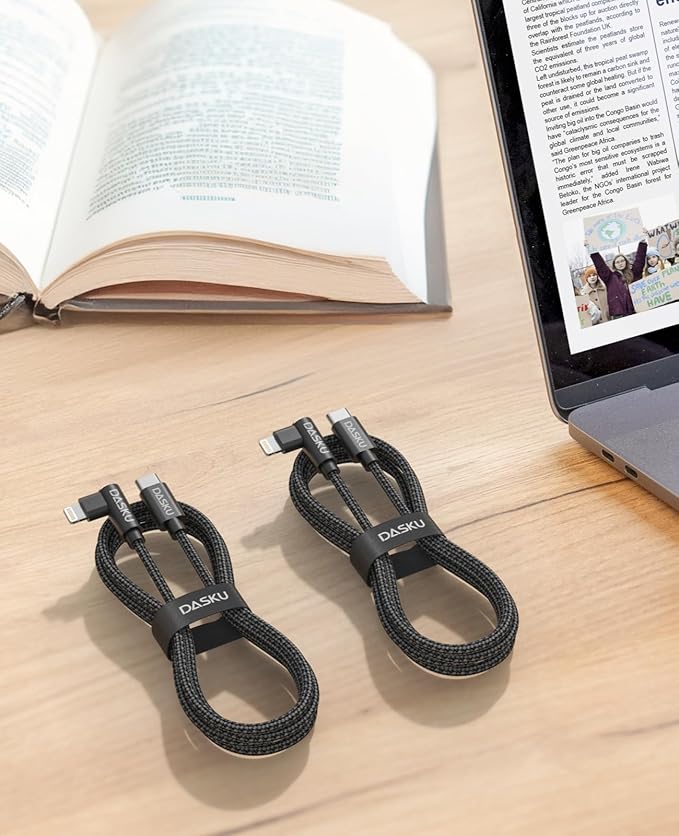 USB C to Lightning Cable [Apple MFi Certified] iPhone Charger Fast Charging 2Pack 10FT Long Nylon 90 Degree Type C iPhone Charger Cord Compatible with iPhone 14/13/12/11/XS/XR/X/8/iPad and More