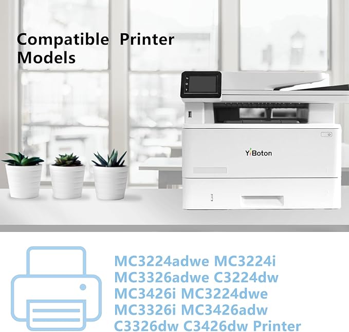 High Yield C3224 C3326 Toner Cartridge Compatible with C3210K0 C3210C0 C3210M0 C3210Y0 Use for C3224 MC3224 MC3326 C3326 MC3426 C3426 Printer (4-Pack BK/C/M/Y)