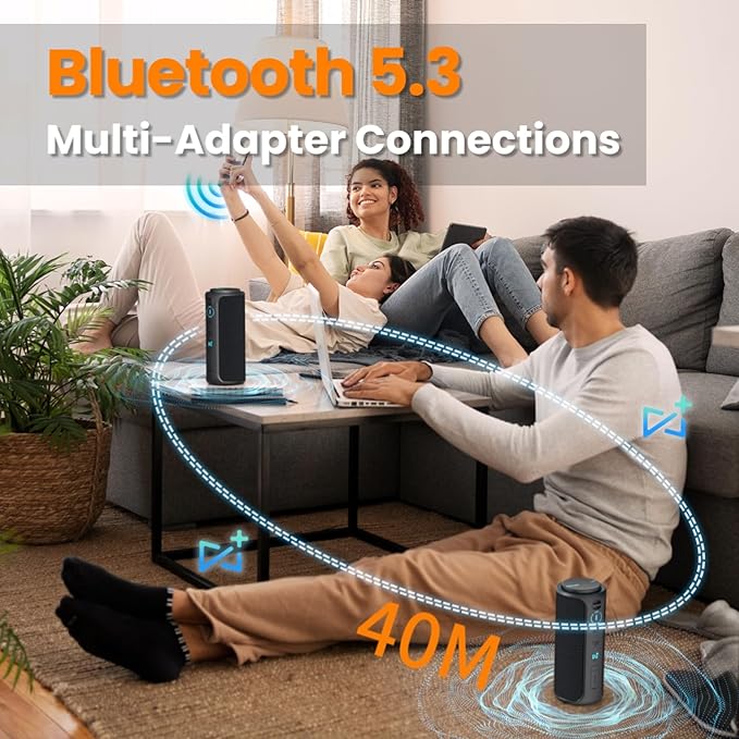 Raymate Bluetooth Speaker, IPX7 Waterproof, 30W Stereo with Deep Bass, Wireless Blue Tooth 5.3, 100Ft Range TWS Pairing, 15H Playtime, Portable Speakers with Lanyard for Party Beach Travel Gift