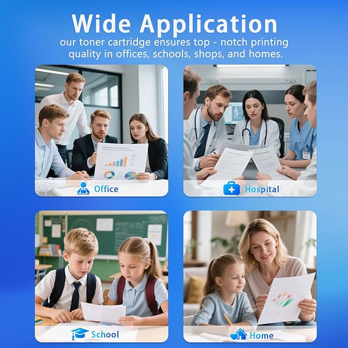 206X Toner Cartridge High Yield 4 Pack with Chip Compatible HP206X 206A W2110X W2111X W2112X W2113X Replacement for HP Color Laser Jet Pro MFP M283fdw M255dw M283fdn M255nw M282nw Printer (BK/C/M/Y)