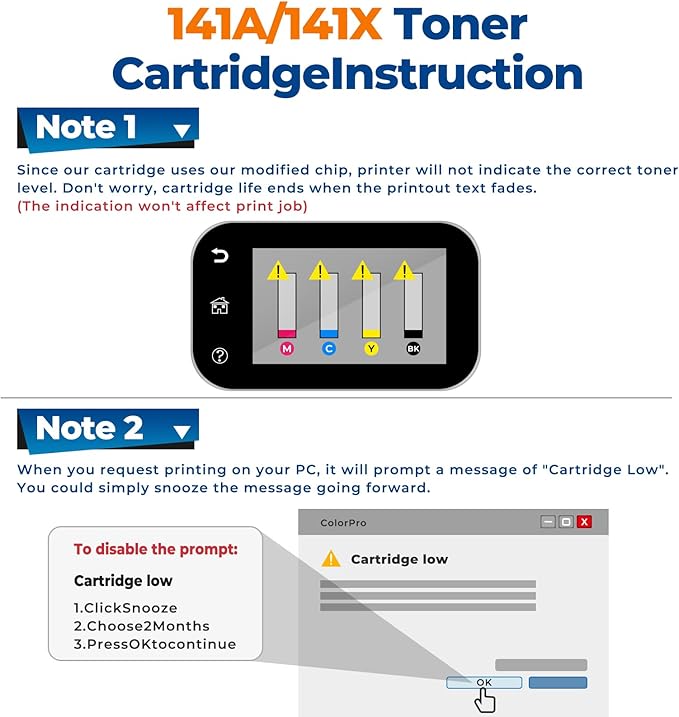 141A Toner Cartridges 2 Black Replacement Pro M110w for HP 141A 141X Toner (with Chip) W1410A W1410X Works for MFP M140w M139(2 Black)