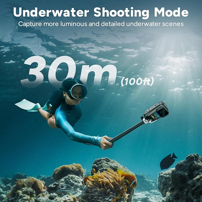 SJCAM C300 Pocket Travel Action Camera 4K,7Hour Power,154° Wide FOV Video Recording,6-Axis Stabilization,Dual-Touch Screen Body Camera,30M Waterproof,Vlogging and Youtube Live Streaming,Black 64G card