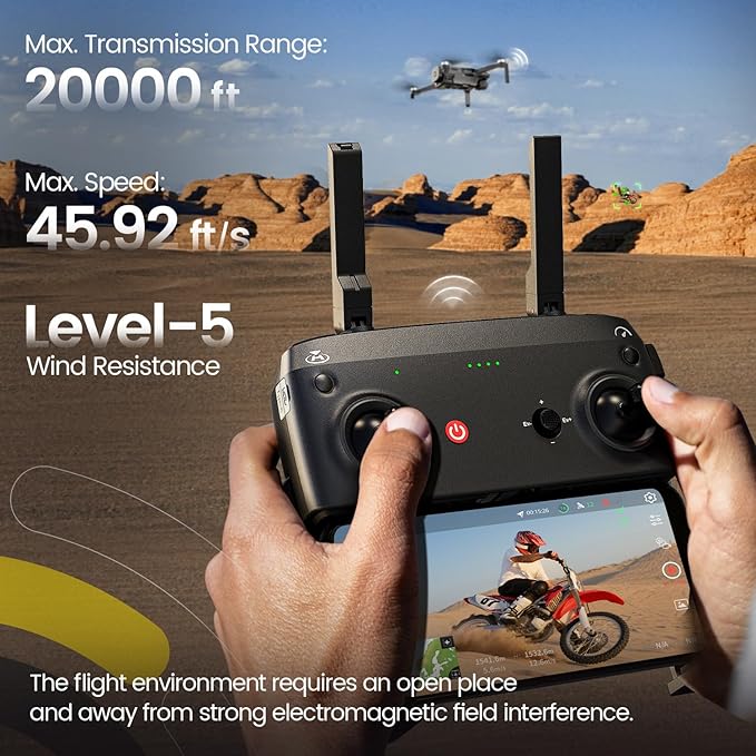 Holy Stone HS900 Drone with Camera for Adults, 8K Photo & 4K/30fps Video, 249g FAA Compliant, 3-Axis Gimbal, Long Range 20,000FT 5.8GHz, GPS Return, Dual Batteries with Charging Hub, 60-Min Flight
