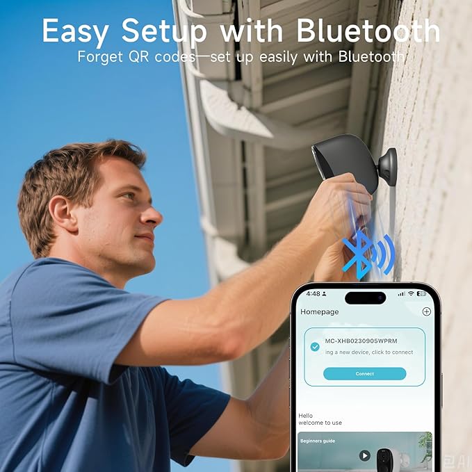 4pcs Solar Security Cameras Wireless Outdoor, 5G/2.4G WiFi Cameras with Solar Panel,2K Camera for Home Security, AI Detection, Siren,Color Night Vision, 2-Way Talk, IP65, Works/Alexa, Cloud/SD