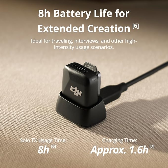 DJI Mic Mini Transmitter (Infinity Black), Ultralight, Wireless Lavalier Microphone for DJI Action 5 Pro/Osmo Pocket 3, Noise Cancelling, Wireless Microphone for Camera/iPhone/Android, Vlog, Streaming