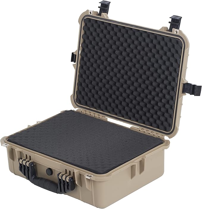 MEIJIA Portable Waterproof Protective Case,Hard Camera Case,Customized Fit Foam Inserted, Elegant Black,Fit for Camera, Equipments, Lens,Drones(Black)