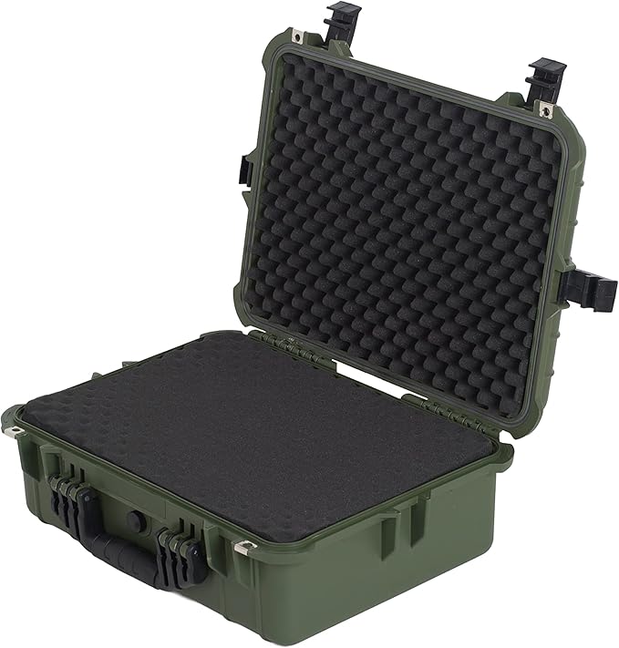 MEIJIA Portable Waterproof Protective Case,Hard Camera Case,Customized Fit Foam Inserted, Elegant Black,Fit for Camera, Equipments, Lens,Drones(Black)