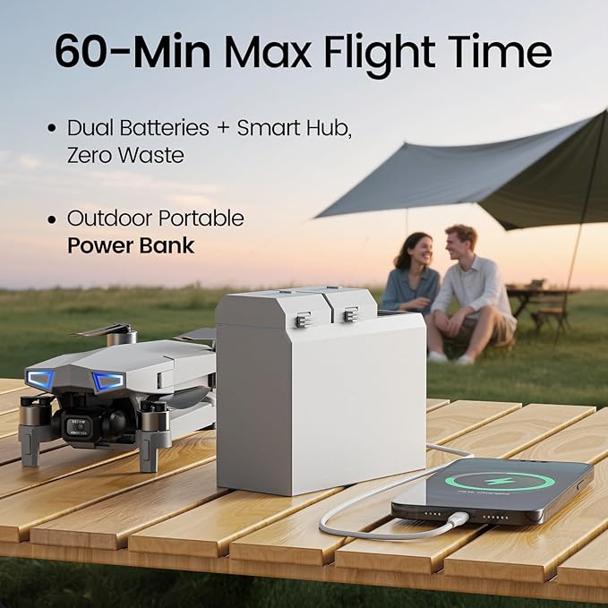 Holy Stone HS790 GPS 6K Camera Drone with 3 Axis Gimbal, FPV RC Quadcopter Drones with Camera for Adults 4K/30FPS Video, 9KM/30000ft Transmission, Follow Me, AI Night Shot, AI QuickShots, 60Min Flight