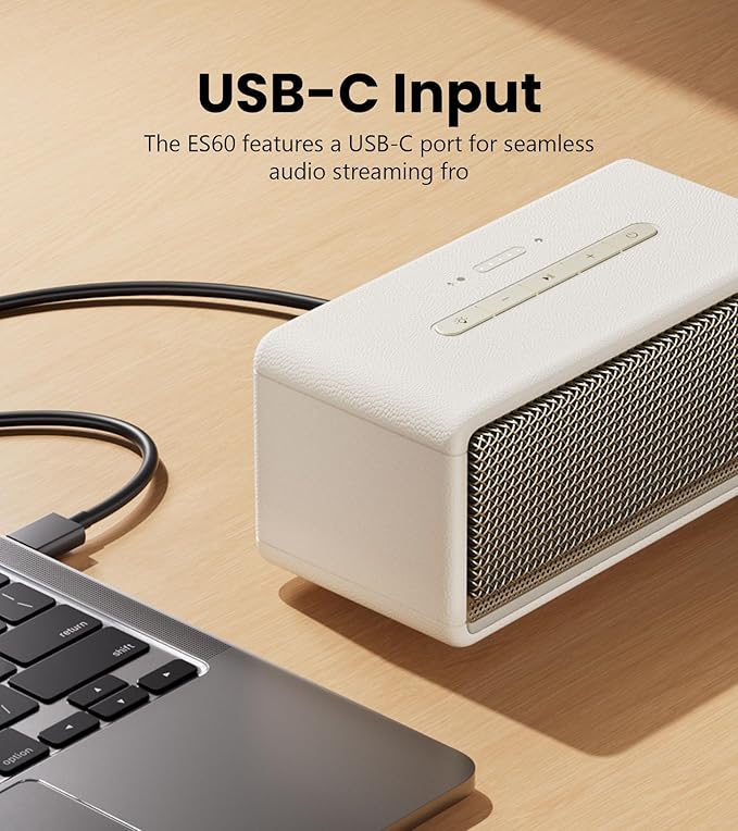 Edifier ES60 Bluetooth Speaker, Portable with Stereo Pairing, IP66 Dustproof & Waterproof 9H Playtime BT5.4 34W RMS Dual Device Connection Ambient Light for Home Party Outdoor Beach – Ivory