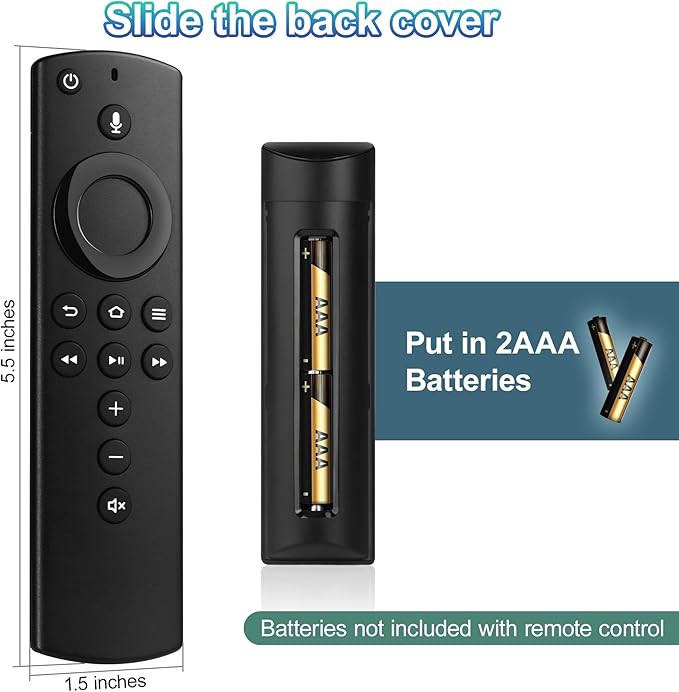 Voice Remote Control (2nd Gen) Fit for FireSeries AMZ Smart TVs Cube (1st & 2nd Gen), TV Stick 4K / Stick Lite/Stick (2nd Gen), and Smart TV (3rd Gen), Not for Insignia-Toshiba-Pioneer Smart TV