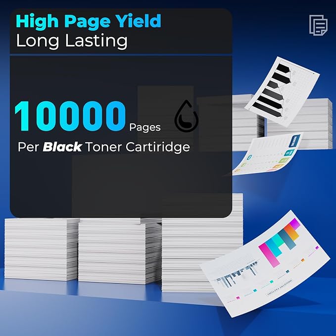 89X Black Toner Cartridges High Yield Replacement for HP 89X 89A CF289X CF289A Toner 2 Pack for Laser Jet Enterprise M507dn, M507n, M507x, M507dng, MFP M528f, M528dn, M528c, M528z, M507 M528 Series