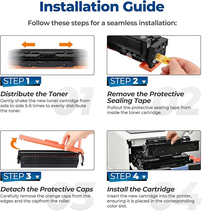 410A Toner Cartridges Replacement Pro M452 MFP M377 M477 for HP 410A 410X Toner Works for Pro MFP M477fnw,Pro MFP M477fdw M477fdn,Pro MFP M452nw M452dn M452dw M377dw Printer(4-Pack)