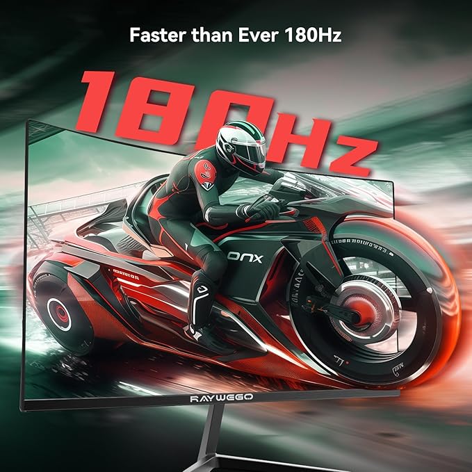 24 inch Curved Gaming Monitor 180Hz 1ms,FHD 1920×1080P,4000:1 Contrast Ratio,with FreeSync & Eye-Care Technology, Support DP, HDMI,USB,3.5mm Port for Gaming Home Office,Wall Mount Install