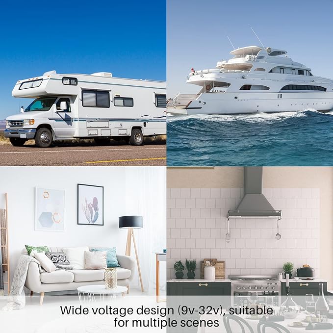 SYLVOX 24 Inch TV 12 Volt Smart TV FHD 1080P Digital Video Disc Player Built-in ARC CEC WiFi Wireless Connection Support, Suitable for RV Camper Kitchen Bedroom Boat(Limo Series),Black