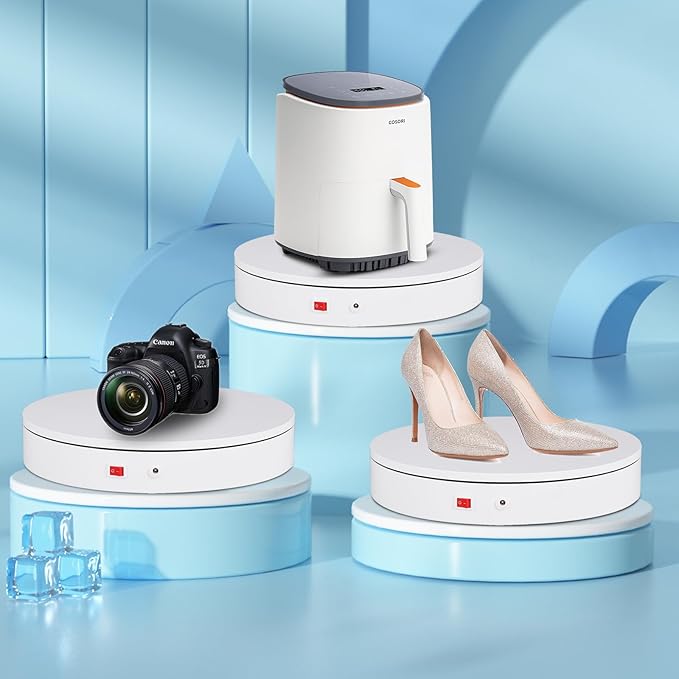 12.6In/32cm Rotating Platform, 88-300lbs Capacity Motorized Electric Turntable, Heavy Duty Motorized Rotating base, Large Motorized Rotating Display Stand,Photography Turntable with Remote