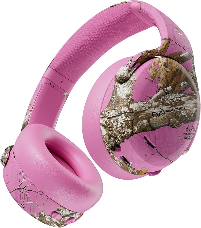 Skullcandy Crusher ANC 2 Wireless Over-Ear Bluetooth Headphones with Multi-Sensory Bass, Active Noise Cancelling, Up to 60 Hours Battery, Microphone for iPhone Android - Realtree Edge Colors White