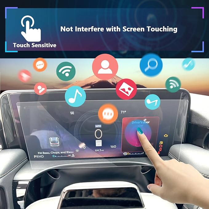 SXCY for 2025 Lincoln Aviator Screen Protector 12.3 Inch 2025 Aviator Accessories 2025 Aviator Instrument Dashboard Screen Protector[2PCS Nano]