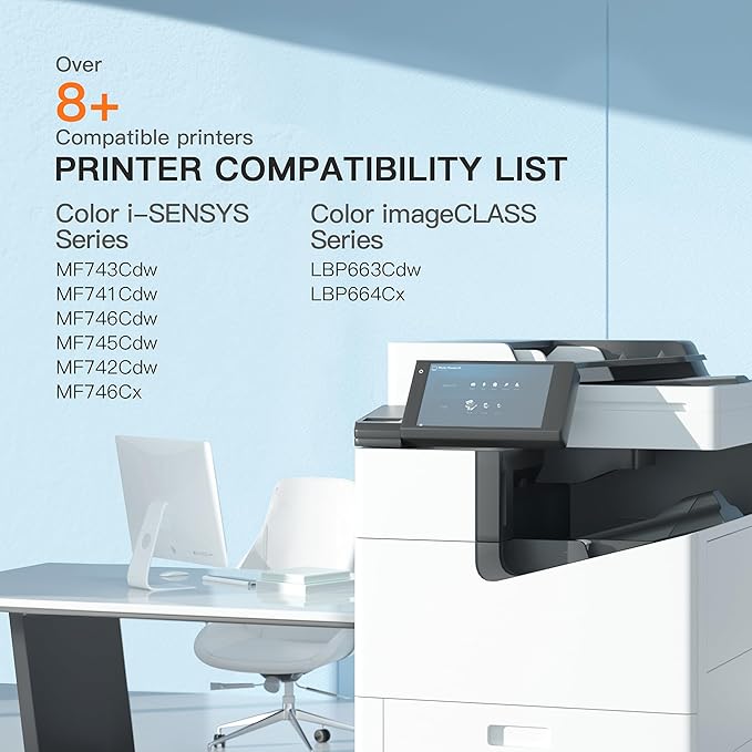 E-Z Ink Compatible Toner Cartridge Replacement for Canon 055 055H Replacement for Canon 055 Toner Cartridge Set to Use with Canon Color ImageCLASS MF743Cdw MF741Cdw MF746Cdw MF743 Printer (4 Pack)